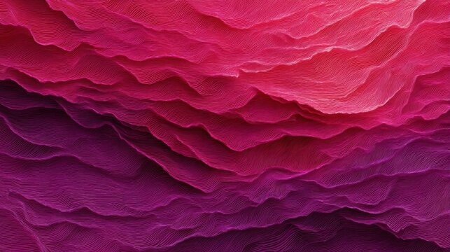 Abstract pink and purple wave background with intricate linear pattern. Digital flowing texture of layered curves. Modern dynamic graphic design for creative wallpaper and screen art.