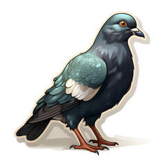 Fototapeta premium Stunning Teal Pigeon. Detailed Illustration of a Bird