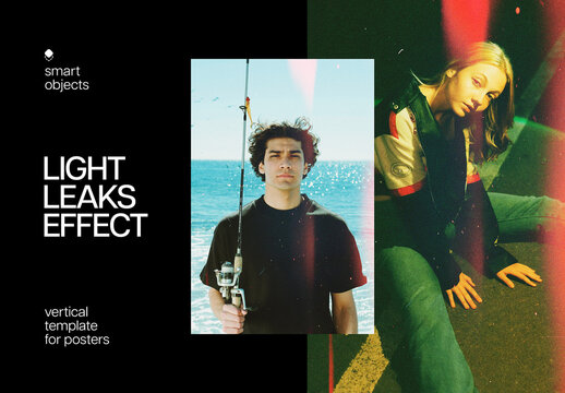 Light Leaks Effect For Poster And Print Design