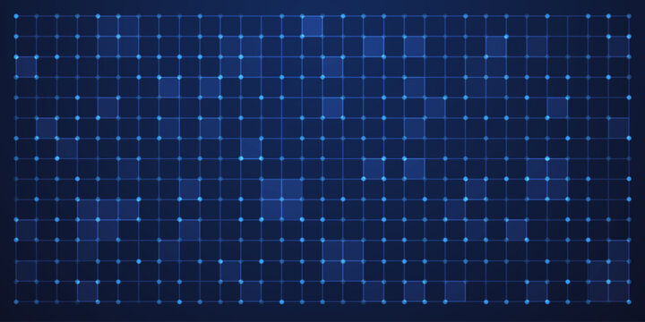 Grid hud background for tech game Digital and ai science screen. Cross spaceship rhombus for blue fui pattern and interface military 3d. Grid pixel split for tech blueprint Scan and game line mesh.