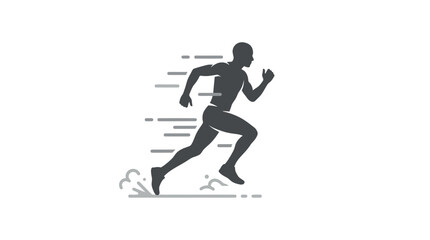 Obraz premium Man Running Fast in Motion Blur.