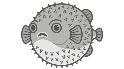 Puffer fish with spiky body. © Elly