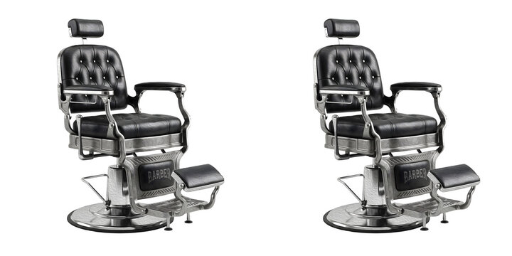 isolated set of the DC barber chair on withe background PNG photo stock''