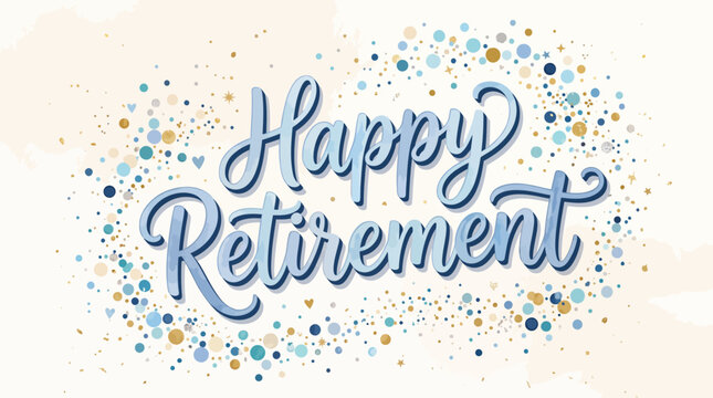 Happy retirement celebration with confetti.