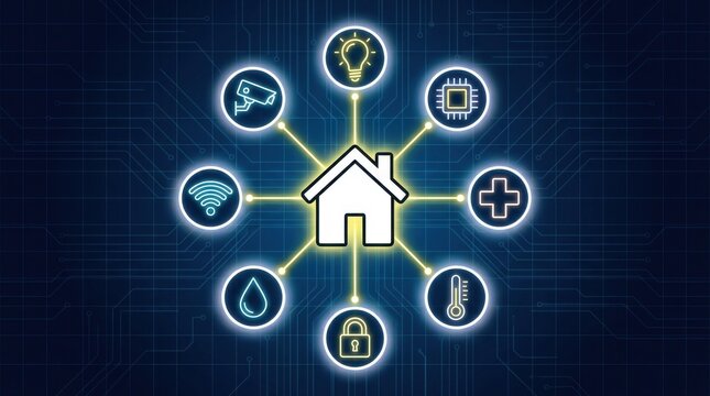 Smart home technology network connected living with security automation and health monitoring systems