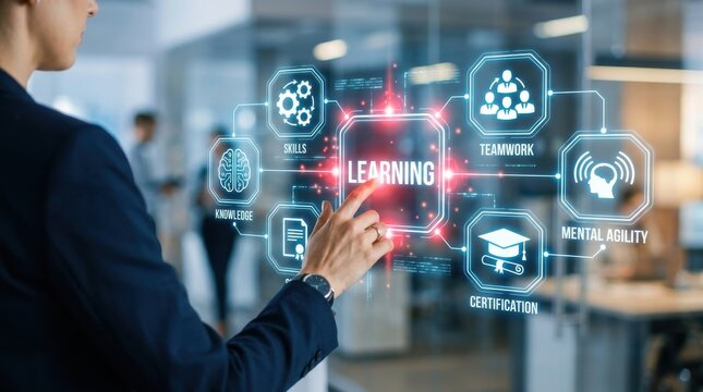 Digital learning ecosystem skills development teamwork and knowledge acquisition in a modern workplace
