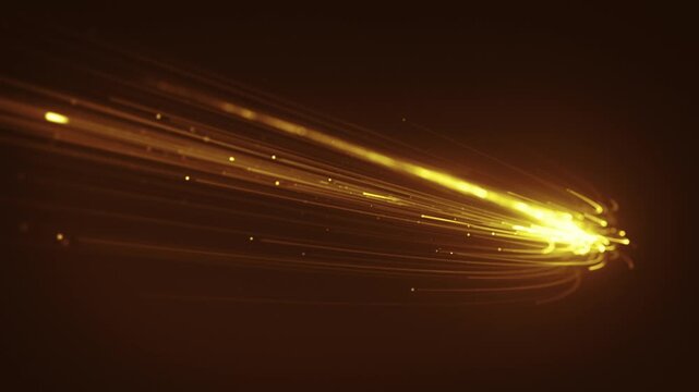Gold Brilliant Light Particles Background
Abstract background of a golden trail with glowing and swirling light energy particles on black space