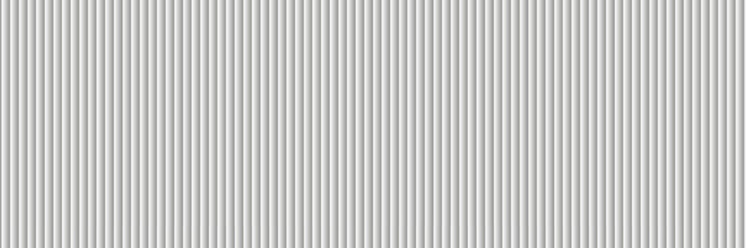 Glass background with silver ribbed effect and abstract 3D line pattern. Modern gray panel design for wall or window, adding light reflection and stylish texture to architecture.