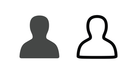 Silhouette and Outline of a Human Profile Portrait. © nanda