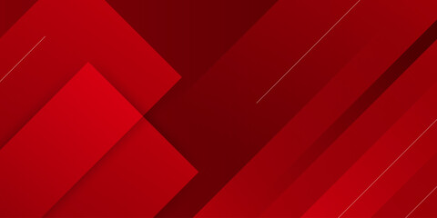 Obraz premium Modern Abstract Red Geometric Background with Overlapping Diagonal Shapes and Gradient Effects for Corporate Design