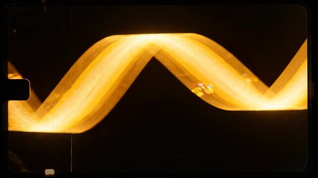 Dynamic Abstract Light Trails with Warm Glowing Effect.