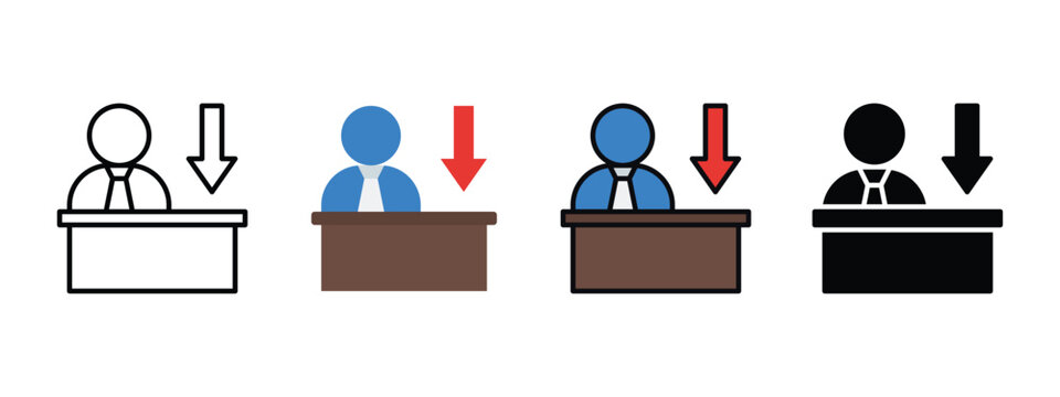 Staff Reduction Strategy Icon for Workforce Optimization and Business Planning