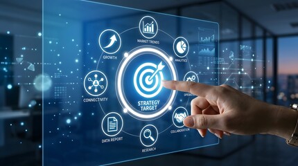 Fototapeta premium Strategic technology solutions data analytics market trends and growth strategies for business success
