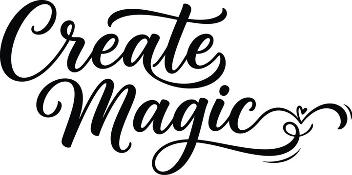 Create magic elegant cursive script logo design