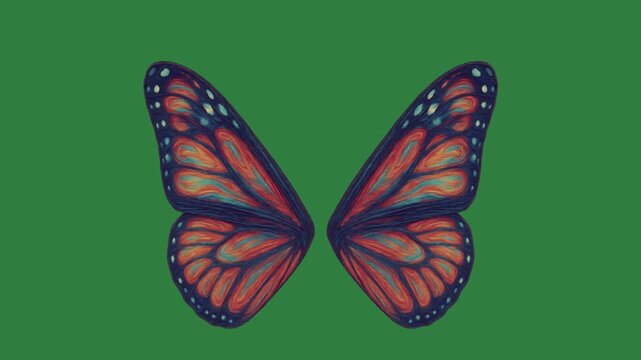 butterfly green green screen animated chromakey illustration motion style colorful gesture backgrounds cartoonish composition scene expression movement