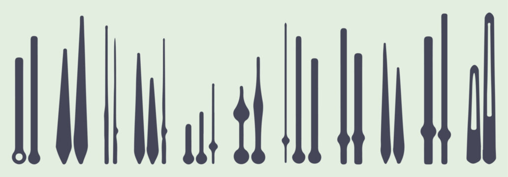Clock Watch Hands Pointer Needle Set Vector Collection