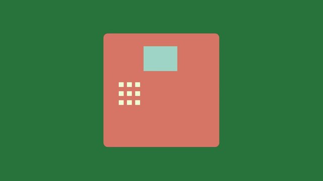 green border red phone blue screen icon green screen animated chromakey colorful backgrounds design composition emotion cartoonish