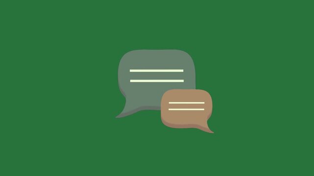 green border speech bubble arrow green screen animated chromakey style design emotion elements scene creative layers motion frame