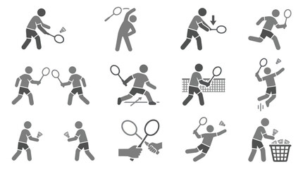 Fototapeta premium Tennis player in various movements.