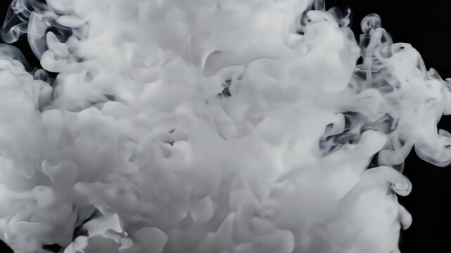 Dramatic Smoke Cloud Formation with Dense White Vapor.