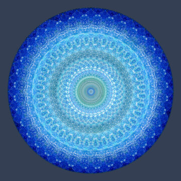 Circular mandala from inverted macro rust rivet texture