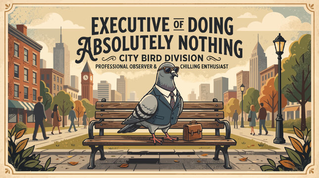Executive of Doing Absolutely Nothing Pigeon