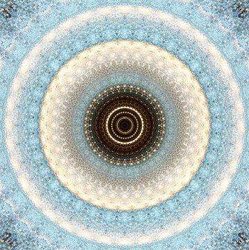 Mathematical mandala from macro grease photo in 48 steps