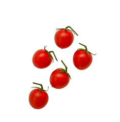 Small Cherry tomatoes isolated on white, clipping path, PNG © Savvapanf Photo ©
