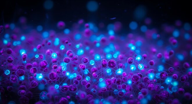 abstract blue background with particles