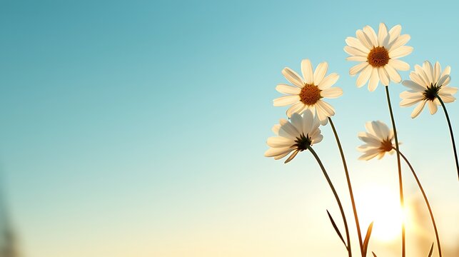 Daisies at sunrise