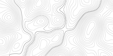 Topographic map background geographic line map with elevation assignments. Outdoor illustration map background, editable stroke.Rendering abstract illustration. © MDSOHEL