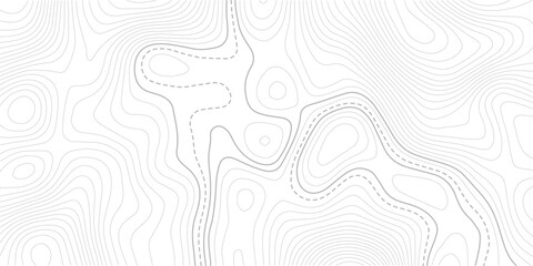 Topographic map background geographic line map with elevation assignments. Outdoor illustration map background, editable stroke.Rendering abstract illustration. © MDSOHEL
