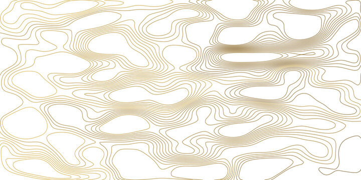 Abstract abstract contour line art resembling topographical map patterns or wavy fabric texture, in soft golden hue on a white background.