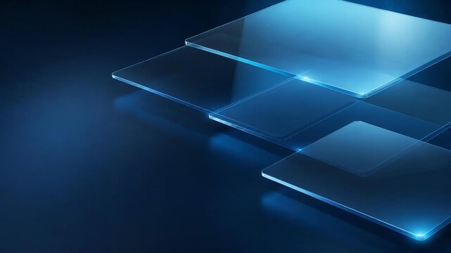 Floating Glass Layers Corporate Business Background