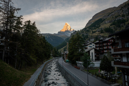 Views from the town of Zermatt, Switzerland