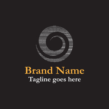Fiber effect circular logo. Very suitable for your business. Fully vector file. Editable color. Easy to download.	