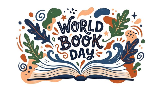 World book day illustration festive design for readers libraries educational resources