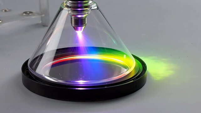 Light dispersion through prism apparatus