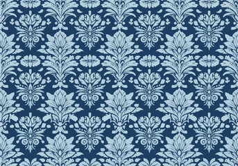 Fototapeta premium Luxury Classic Damask Pattern with Seamless Repeat Design