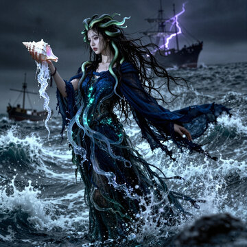 Thoe, goddess of the biting sea-wind and rogue waves