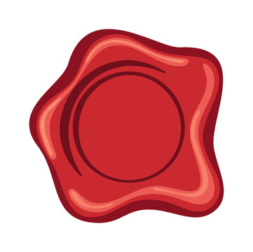 Seal Stamp Dripping Blob Cartoon