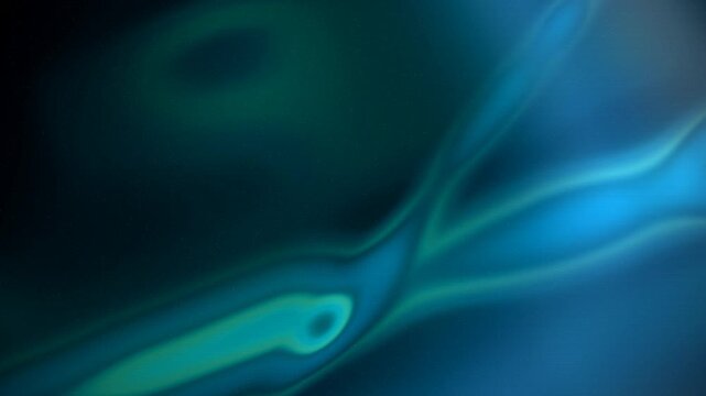 Ethereal green and blue abstract background with flowing aurora-like energy and particles