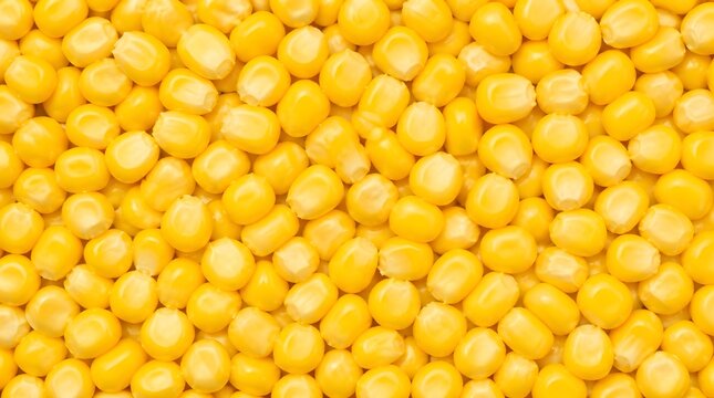 Fresh yellow corn kernels background. Organic sweet corn texture pattern.