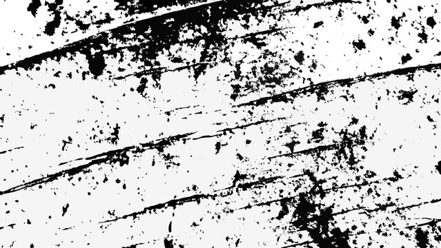 Grunge distress texture with black brush strokes and scattered specks on a white background abrasive abstract blemish brushstroke chipped clean