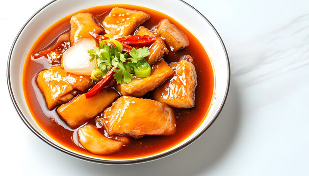 Braised fish maw in red gravy