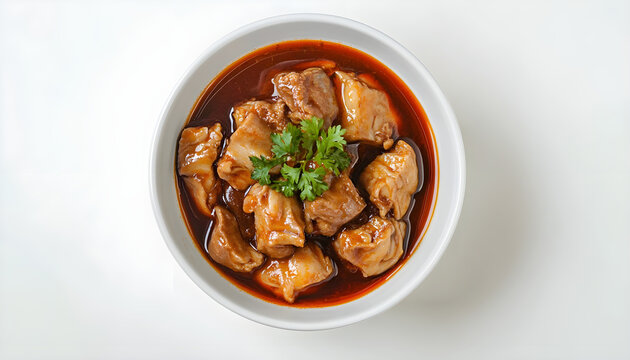 Braised fish maw in red gravy