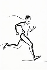 Fototapeta premium runners vector illustration