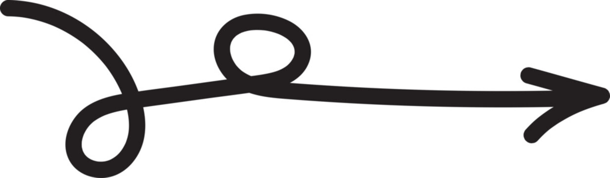 Roughly drawn hand drawn arrow up