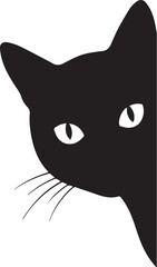 Black_cat_silhouette_white_eyes © Sohel