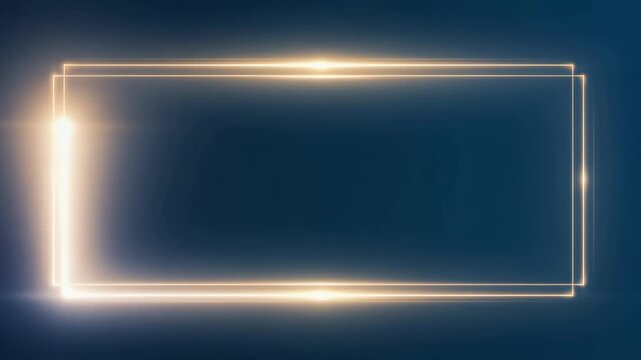 Rectangular frame with soft glowing edges  a bright light sweep travels across the frame